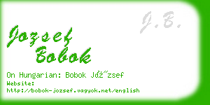 jozsef bobok business card